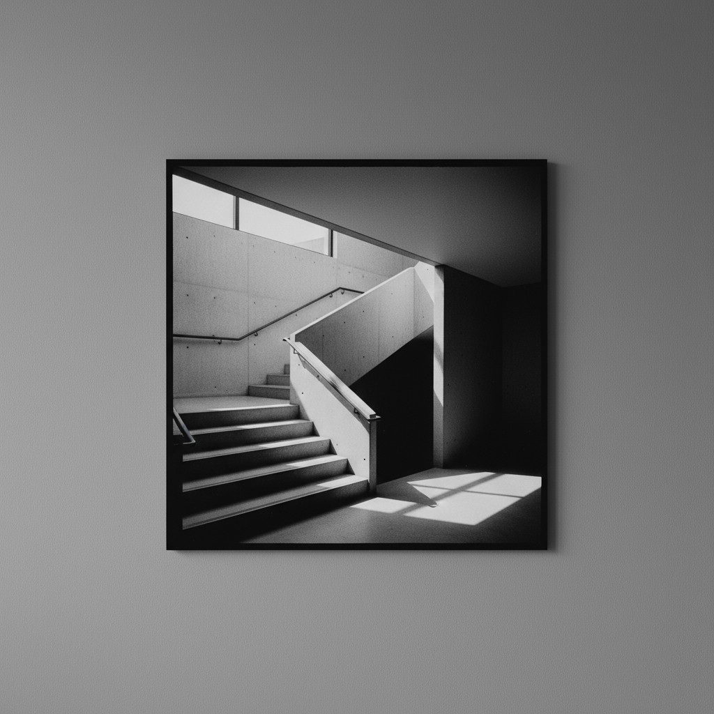 Photo de vue de l'escalier dans une maison moderne.